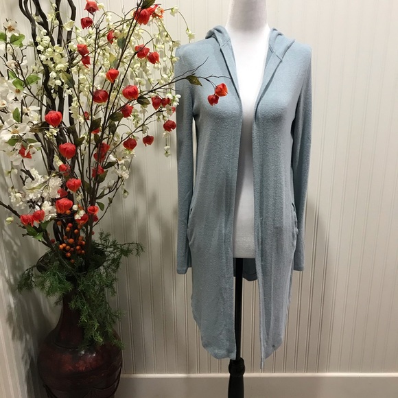 SZ SMALL & LARGE -SUPER SOFT OPEN CARDIGAN W HOOD - Picture 5 of 9